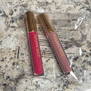 JOSIE MARAN Lip Gloss Duo - Vibrant Pink & Soft Nude